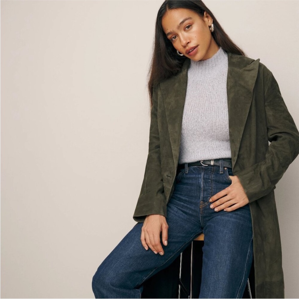 Maxi suede Coat by Reformation Veda